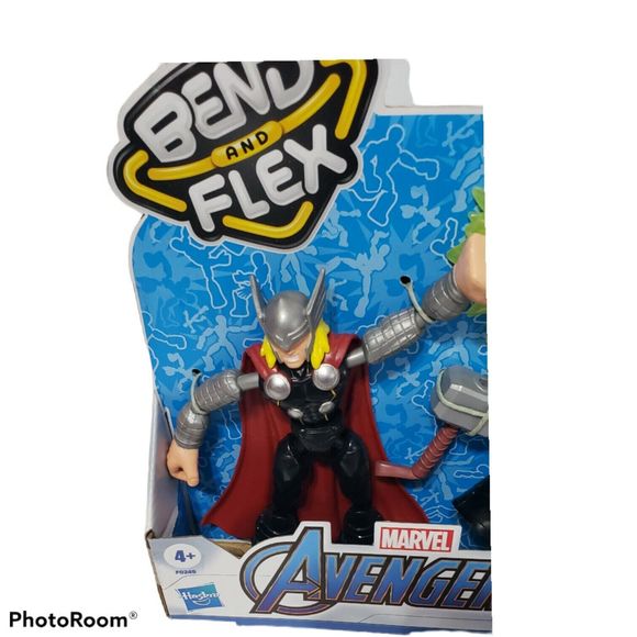 Marvel Avengers Bend and Flex Thor Vs. Loki Action Figure Toys, 6-Inch Flexible - Picture 3 of 4